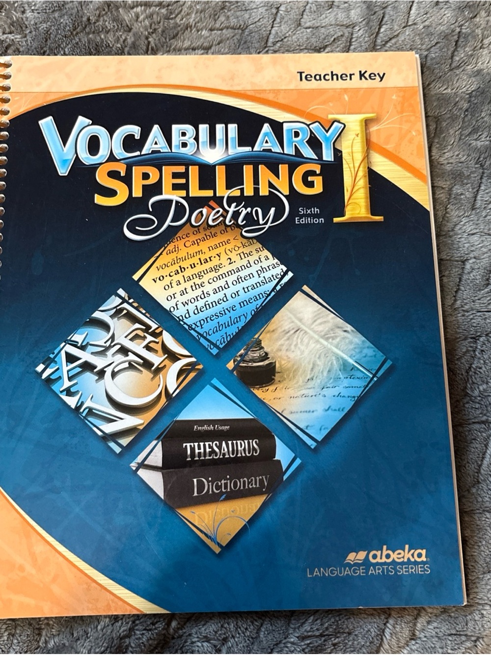 Abeka Vocabulary Spelling Poetry I Teacher Key - Blue